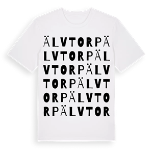 Älvtorp ordlek t-shirt – ekologisk bomull t-shirt från PinShirt