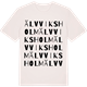 Vintage White t-shirt med Älvviksholm ordlek t-shirt