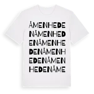 Åmenheden ordlek t-shirt – ekologisk bomull t-shirt från Pinshirt