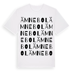 Ämnebol ordlek t-shirt – ekologisk bomull t-shirt från PinShirt