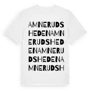 Amnerudsheden ordlek t-shirt – ekologisk bomull t-shirt från Pinshirt