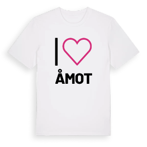 Jag älskar Åmot t-shirt stort tryck – ekologisk bomull t-shirt från PinShirt