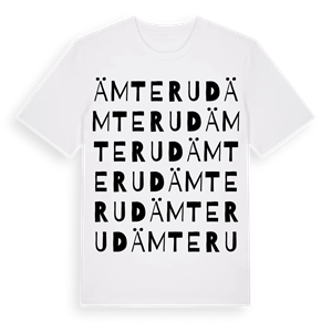 Ämterud ordlek t-shirt – ekologisk bomull t-shirt från Pinshirt