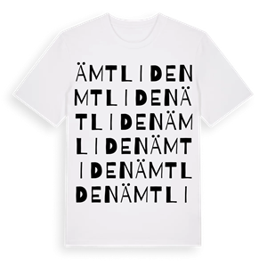 Ämtliden ordlek t-shirt – ekologisk bomull t-shirt från PinShirt
