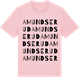 Pink Cotton t-shirt med Amundserud ordlek t-shirt