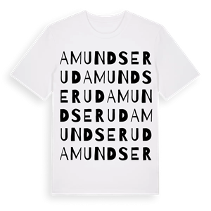 Amundserud ordlek t-shirt – ekologisk bomull t-shirt från PinShirt