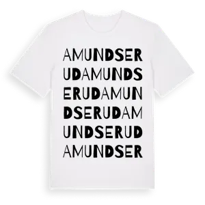 Amundserud ordlek t-shirt – ekologisk bomull t-shirt från Pinshirt