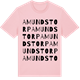 Pink Cotton t-shirt med Amundstorp ordlek t-shirt