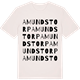 Vintage White t-shirt med Amundstorp ordlek t-shirt