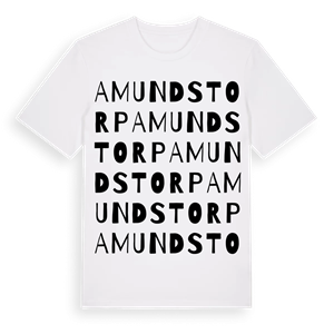 Amundstorp ordlek t-shirt – ekologisk bomull t-shirt från PinShirt