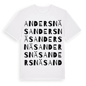 Andersnäs ordlek t-shirt – ekologisk bomull t-shirt från PinShirt