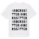 White t-shirt med Anderssätter ordlek t-shirt