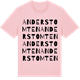Pink Cotton t-shirt med Anderstomten ordlek t-shirt