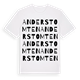 White t-shirt med Anderstomten ordlek t-shirt
