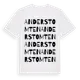 White t-shirt med Anderstomten ordlek t-shirt