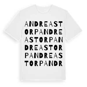 Andreastorp ordlek t-shirt – ekologisk bomull t-shirt från PinShirt
