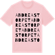 Pink Cotton t-shirt med Andreastorpet ordlek t-shirt