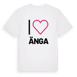 Jag älskar Änga t-shirt stort tryck – ekologisk bomull t-shirt från PinShirt