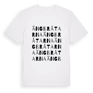 Ängbråtarna ordlek t-shirt – ekologisk bomull t-shirt från PinShirt