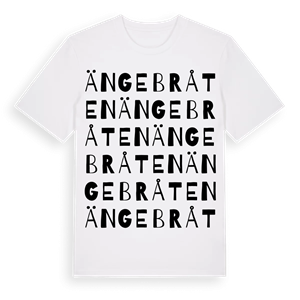 Ängebråten ordlek t-shirt – ekologisk bomull t-shirt från PinShirt
