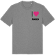 Mid Heather Gray t-shirt med Jag älskar Ängen t-shirt litet tryck