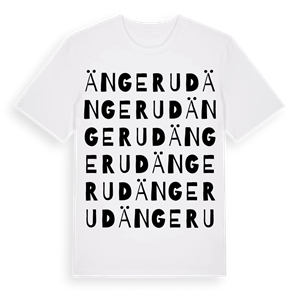 Ängerud ordlek t-shirt – ekologisk bomull t-shirt från PinShirt