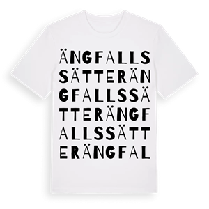 Ängfallssätter ordlek t-shirt – ekologisk bomull t-shirt från PinShirt