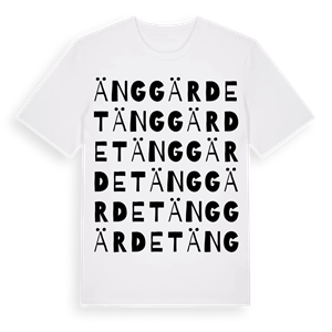 Änggärdet ordlek t-shirt – ekologisk bomull t-shirt från PinShirt