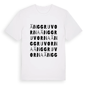 Änggruvorna ordlek t-shirt – ekologisk bomull t-shirt från PinShirt