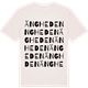 Vintage White t-shirt med Ängheden ordlek t-shirt