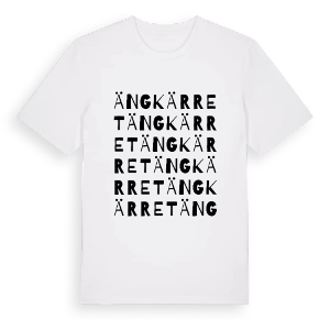 Ängkärret ordlek t-shirt – ekologisk bomull t-shirt från PinShirt