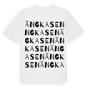 Ängkasen ordlek t-shirt – ekologisk bomull t-shirt från PinShirt