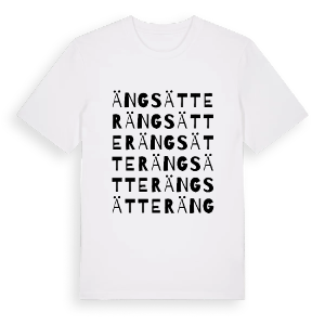 Ängsätter ordlek t-shirt – ekologisk bomull t-shirt från PinShirt