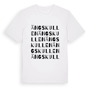 Ängskullen ordlek t-shirt – ekologisk bomull t-shirt från PinShirt