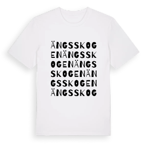 Ängsskogen ordlek t-shirt – ekologisk bomull t-shirt från PinShirt