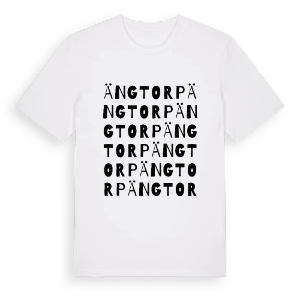 Ängtorp ordlek t-shirt – ekologisk bomull t-shirt från PinShirt