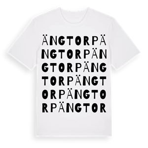 Ängtorp ordlek t-shirt – ekologisk bomull t-shirt från PinShirt