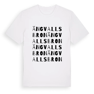 Ängvallsbron ordlek t-shirt – ekologisk bomull t-shirt från PinShirt