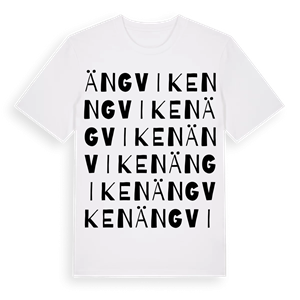 Ängviken ordlek t-shirt – ekologisk bomull t-shirt från PinShirt