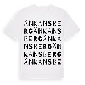 Änkans berg ordlek t-shirt – ekologisk bomull t-shirt från Pinshirt