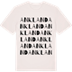 Vintage White t-shirt med Ankland ordlek t-shirt