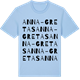 Blue Soul t-shirt med Anna-Gretas ordlek t-shirt