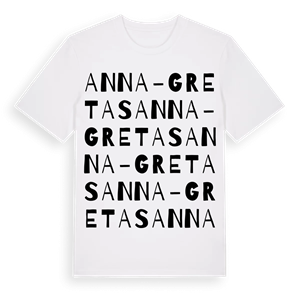 Anna-Gretas ordlek t-shirt – ekologisk bomull t-shirt från Pinshirt