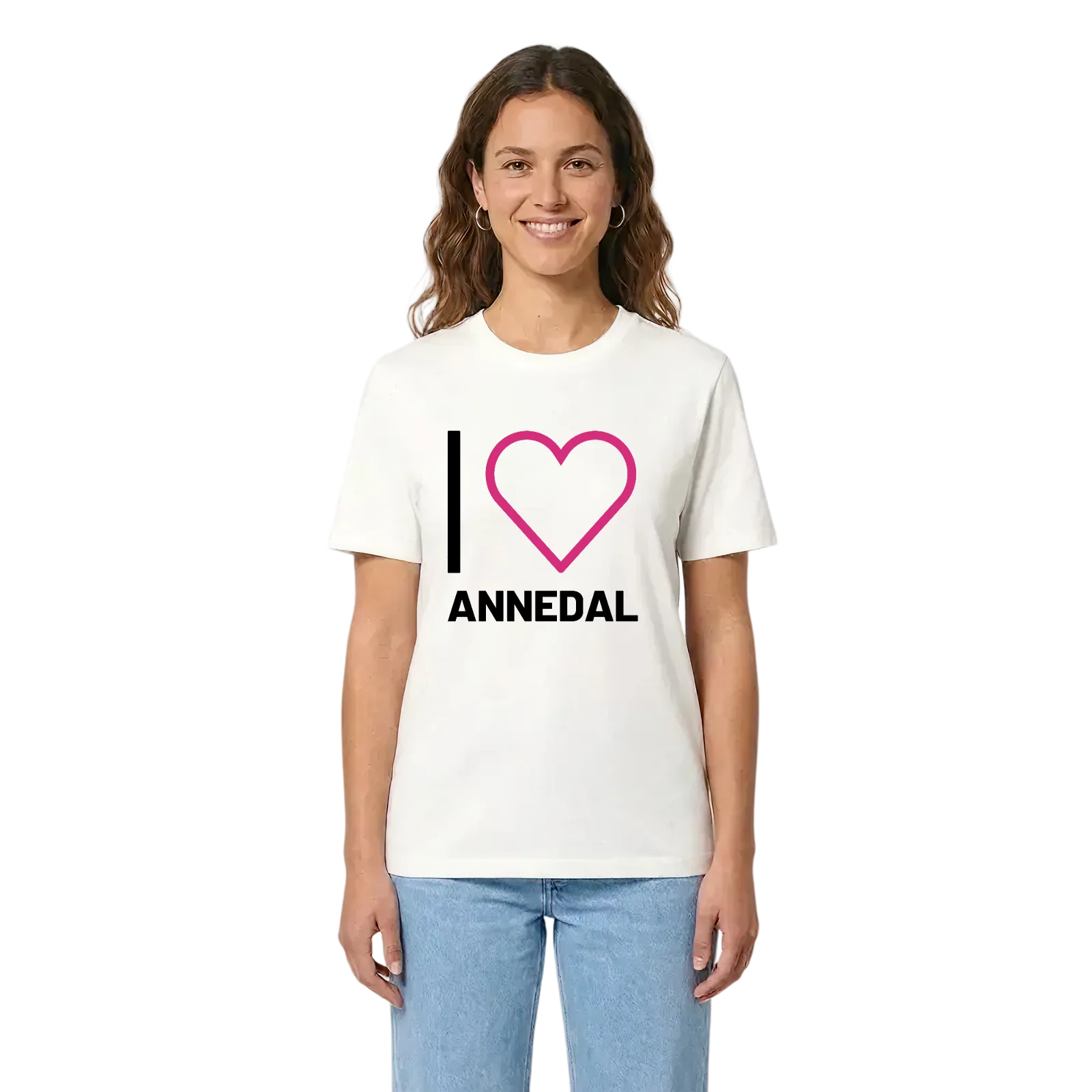 Jag älskar Annedal t-shirt stort tryck – White, i miljö