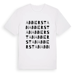 Annerstan ordlek t-shirt – ekologisk bomull t-shirt från PinShirt