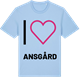 Blue Soul t-shirt med Jag älskar Ansgård t-shirt stort tryck