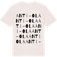 Vintage White t-shirt med Anti-Ola ordlek t-shirt