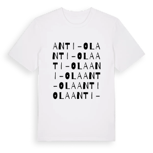 Anti-Ola ordlek t-shirt – ekologisk bomull t-shirt från PinShirt