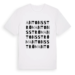 Antonsström ordlek t-shirt – ekologisk bomull t-shirt från PinShirt