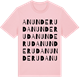 Pink Cotton t-shirt med Anunderud ordlek t-shirt